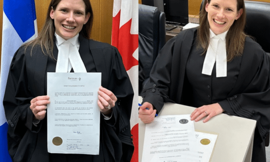 Lawyer Chelsea Smith Called to the Bar in Quebec